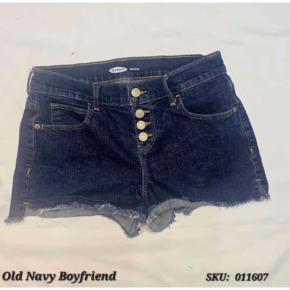 Old Navy Boyfriend Size 2 Cut Off Shorts Dark Wash